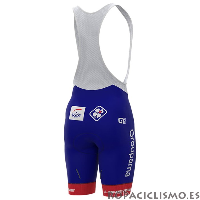 2021 Maillot Groupama-FDJ Tirantes Mangas Cortas Rojo Azul